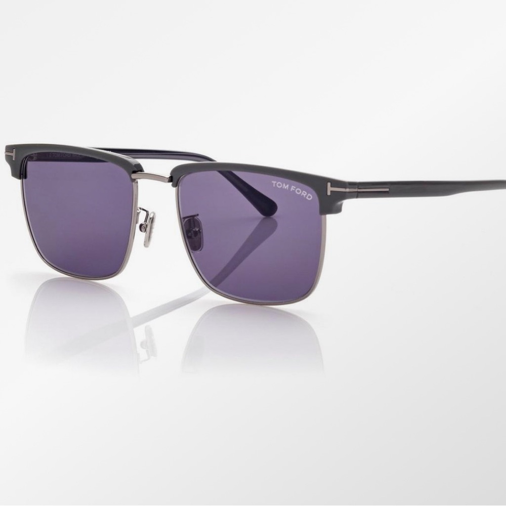 TOM FORD Men's FT0997-Hudson Half-Rim Square Sunglasses l